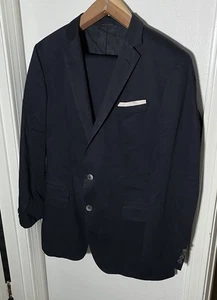 Hugo Boss Hutson4 / Gander1 Blue Cotton Stretch Slim Fit Suit 44L Pants 36x33 - Picture 1 of 21