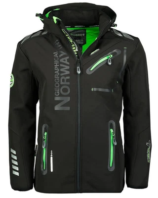 Geographical Norway Giacca Invernale con Cappuccio Poliestere Nero Verde Uomo Foto 1 de 4