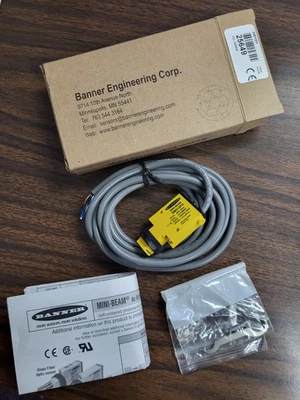 BANNER SM312FV Mini Beam Photoelectric Sensor Glass Fiber Optic - Image 1 of 2