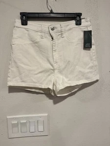 Target WILD FABLE, WHITE HIGH RISE JEAN SHORTS, SIZE 12 - Picture 1 of 4