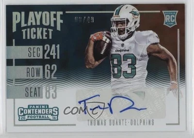 2016 Panini Contenders Playoff Ticket /49 Thomas Duarte #288 Rookie Auto RC - Image 1 of 2