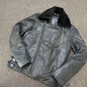 M Size Leather Jacket G-Star Raw Black Riders  - Picture 1 of 12