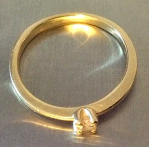 Diamant Solitaire 3mm Bague de Fiançailles en Or  Jaune Massif 585-Pas 18 Carats - Photo 1/9