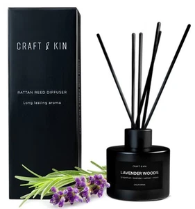 Lavender Reed Diffuser | All Natural Essential Oil & Rattan Scent Sticks | Re... - Picture 1 of 6