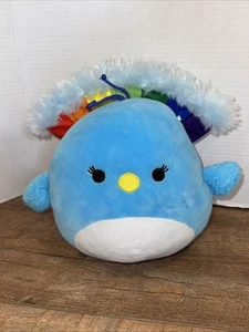 8" Squishmallow Ceba Blue Peacock Rainbow Tail Box Lunch Exclusive - Picture 1 of 6