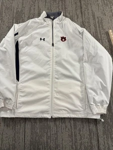 Auburn Tigers Jacke Herren XL weiß navy NCAA Football Under Armour Full Zip - Bild 1 von 9