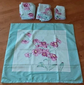 QVC Bettwäschegarnitur 135 x 200 cm und 80 x 80 mehrfarbig mit Blumen 4 Teile - Bild 1 von 13