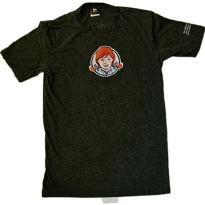 Wendy's Restaurant Crew Team Members T Shirt Mens Size Small Dark Gray Retro - Picture 1 of 6