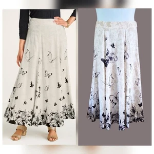 Soft Surroundings Skirt Butterfly Maxi Long Boho Fairy Cottage Petite Medium NWO - Picture 1 of 11