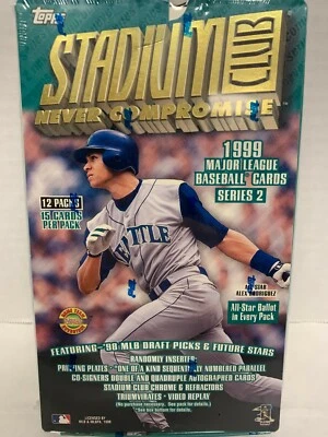 1999 TOPPS STADIUM CLUB MLB SERIES 2 JUMBO HTA BOX 12 PACKS NEW SEALED U.S. - Image 1 of 2