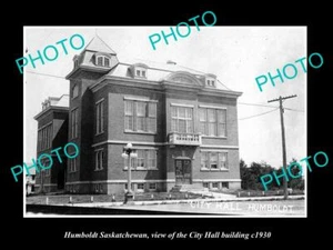 ANTIGUA FOTO HISTÓRICA 8x6 DE HUMBOLDT SASKATCHEWAN EL EDIFICIO DEL AYUNTAMIENTO c1930 - Imagen 1 de 1