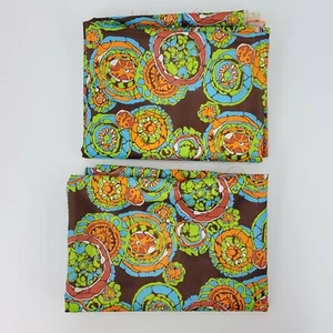 Lote de 2 piezas 145x46"" y 138x46"" 7 yardas tejido total de tela mandala de polietileno colorido - Imagen 1 de 10
