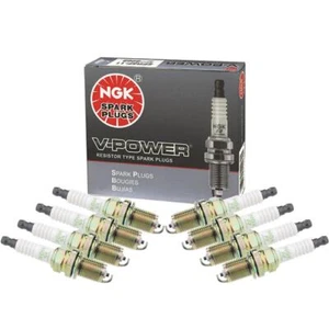 NGK Set of 8 Nickel V-Power Spark Plugs For Jaguar Land Rover Lexus Toyota V8 - Picture 1 of 1