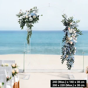 ACA Garden Arch Climbing Plants Flower Arbour Trellis Archway Arched Frame 2.4m - Picture 1 of 7