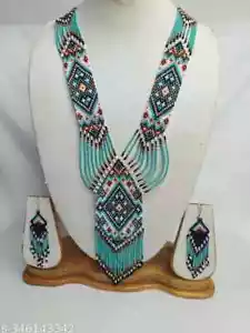 Collar Hecho a Mano Semilla Cuentas Boho Estilo Americano Netiv Cuentas Multi Hilo - Imagen 1 de 2