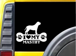 Mastiff Bone Sticker k078 8 inch english mastiff decal - Picture 1 of 1