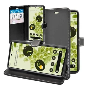 For Google Pixel 6a  Flip Book Wallet Folio PU Leather  Gel Phone Case Cover - Picture 1 of 36
