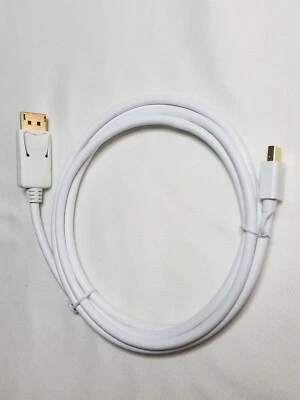 6FT White 32AWG Mini Display Port to HDMI Cable Male Male 32 AWG Wire - Image 1 of 3