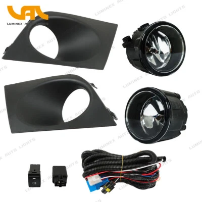 For 2007-2011 Nissan Versa Front Bumper Fog Lights Driving Lamp W/ Bezel+Switch - Image 1 of 4