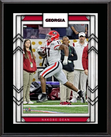 Nakobe Dean Georgia Bulldogs 10.5" x 13" Sublimated Player Plaque Cover