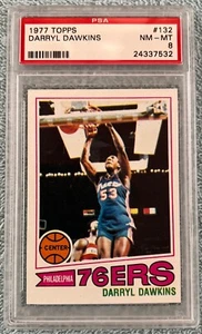 1977 Topps Darryl Dawkins #132 “Rookie Card” *** PSA-8 (NM-MT) *** “Very Sharp!” - Picture 1 of 2