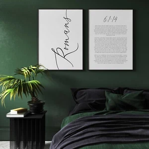 Romans 6:1-14, Bible Verse Quote, Set of 2 Poster Prints, Home Wall Art Décor - Picture 1 of 6