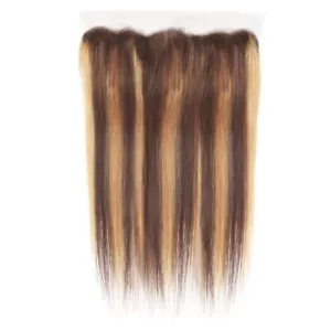 13*4 Lace Frontal Free Part P4/27 Brazilian 100% Human Virgin Hair Glatt - Bild 1 von 8