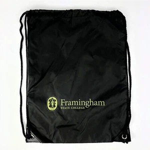 SET 6 Framingham State College University Sporttasche Schlinge schwarz gold Logo FSU Widder - Bild 1 von 3