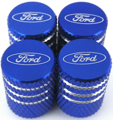 4x BLUE FORD Tire Valve Stem Caps For Car, Truck Universal Fitting SHIPS FREE - Image 1 of 3