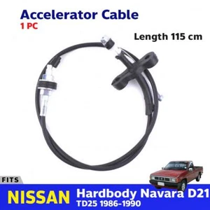 Accelerator Throttle Cable Fits Nissan Hardbody Navara D21 TD25 UTE 1986-90 E08 - Picture 1 of 6