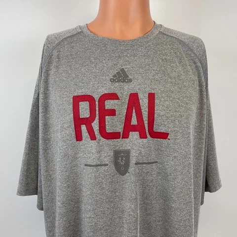 Adidas Real Salt Lake Performance Clima Lite T Shirt MLS Soccer Grey Size XL Cover
