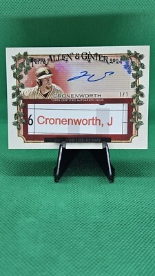 2024 Topps Allen & Ginter Line Up Card Jake Cronenworth San Diego Padres 1/1 - Image 1 of 4