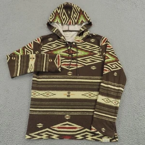 Polo Ralph Lauren Sudadera con Capucha Para Hombres Mediana Marrón Azteca Suroeste Bola de Fuego Pullover - Imagen 1 de 11
