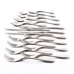 Knork Silberbesteck Set - 20-teiliges mattes Silber Besteckset - ergonomisches Design U... - Bild 1 von 9