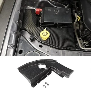 Carbon Fiber Windshield Washer Tank Engine Dust Cover For Dodge Challenger 2015+ - Picture 1 of 10