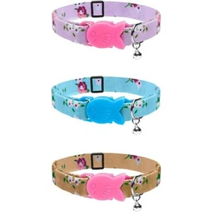 Collar vintage circo gato con hebilla y campana de seguridad - surtido de colores para gatito - Imagen 1 de 1
