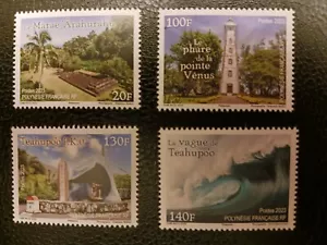 polynesia 2023 polynesie Tourist Spots Tahiti lighthouse Venus Lighthouse 4v mnh - Picture 1 of 1