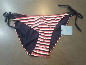 John Lewis Nautucal Stripe Hipster Side Tie Bikini Brief Size 12 RRP £12 - Picture 1 of 2