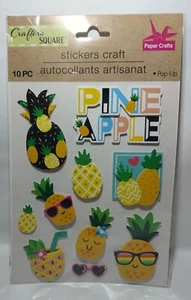 10 Piece Pineapple - Crafter's Square 3D Scrapbook Craft Sticker - Picture 1 of 2