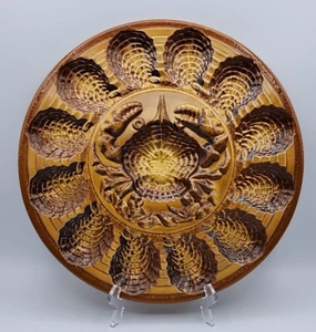 Ateliers d'art du Revernay France 12 Well Oyster Serving Platter 15" Diameter - Picture 1 of 24