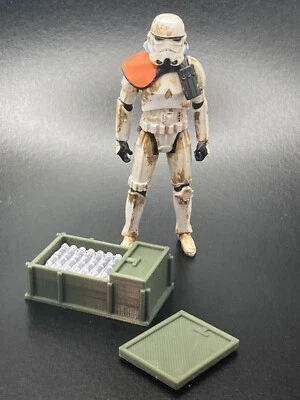 1 CAJA DE MORTERO MUNICIÓN EJÉRCITO PERSONALIZADA para 3.75' STAR WARS GI JOE FIGURA DIORAMA (D29) Foto 1 de 2