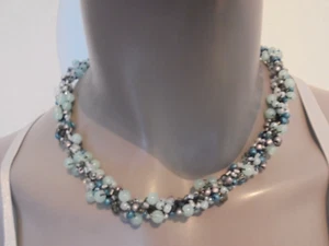Tolle Halskette Schmuck viele Perlen mehrfarbig mit Karabinerverschluss Nr. 2874 - Bild 1 von 5