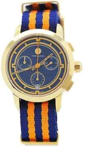 (IN VENDITA) Orologio Nuovo in Scatola Tory Burch Cronografo Oro/Blu Trb1020 - Foto 1 di 4