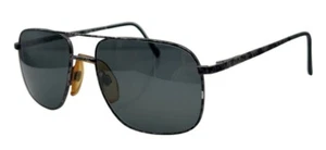 Vintage Luxottica Hector Gray Marble Aviator Italy Sunglasses W/ NEW LENSES! - Picture 1 of 7
