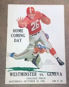 GENEVA COLLEGE (PA) @ WESTMINISTER COLLEGE (PA) COLLEGE FOOTBALL PROGRAM - 1954  - Picture 1 of 1