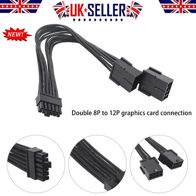 Power Cable 2x 8 Pin PCIe For NVIDIA RTX 30-Series FE 12 Pin RTX 3080 RTX 3070 - Image 1 of 4