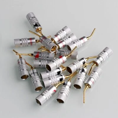 8Pcs 2mm Wire Connector Aluminum Speaker Banana Plug Adapter Terminal Cable - Image 1 of 4