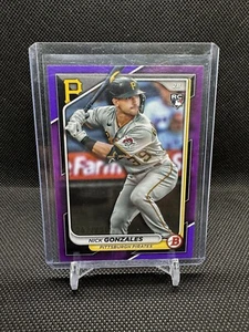 2024 Bowman Nick Gonzales Purple /250 -Pittsburg Pirates - Picture 1 of 2