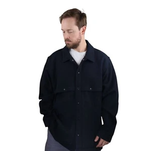 Vintage Filson Mackinaw Wool Cape Coat Jacket Men XXL Black Made In USA Style 95 - Picture 1 of 12