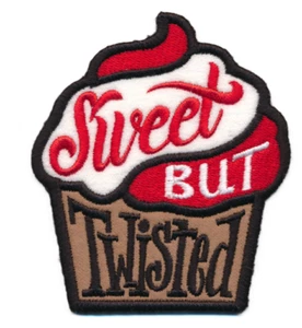 Sweet But Twisted Iron On patch cupcake steampunk rocker nerd collector girls - Picture 1 of 1